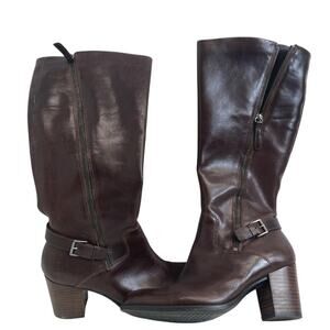 ECCO Brown Leather Tall Riding Boots Size 9 US (EU 40)